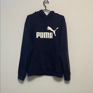Puma Dark Blue Hoodie with White Logo
